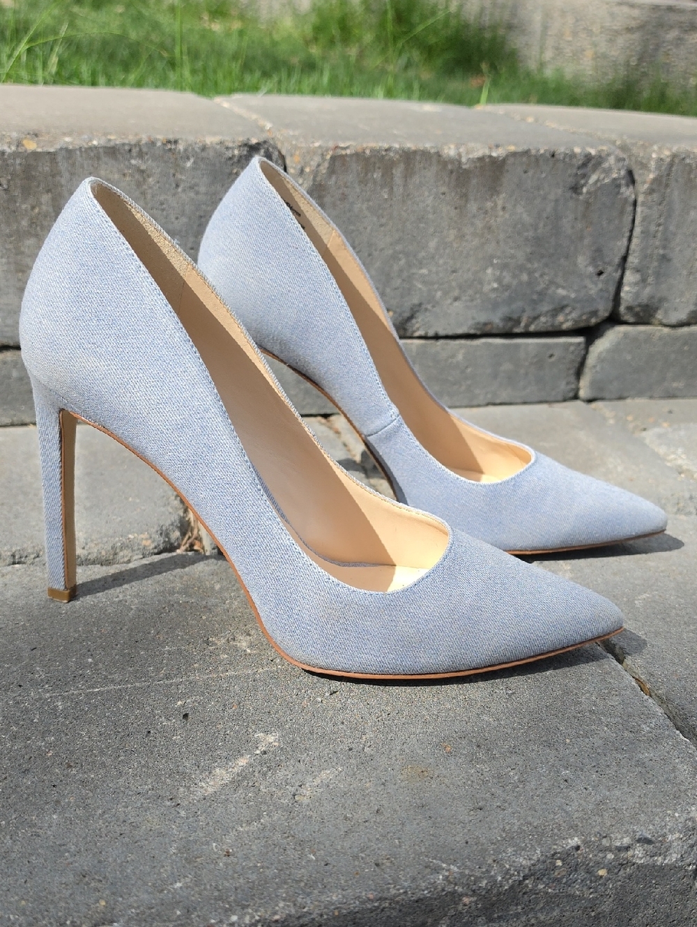 Nine West Powder Blue Pointed-Toe Stiletto Pumps